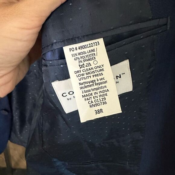 NWT Collection jay Michael Strahan Classic Fit Wool Blend Blazer Jacket Size 38R - Picture 4 of 5